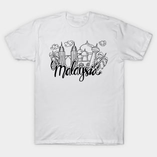 Hand Drawn Symbols Of Malaysia. T-Shirt